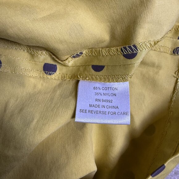 Barami Womens  Dress Yellow Polka Dot Tie Waist Fit and Flare Size 8 Mini E432 - Picture 10 of 15